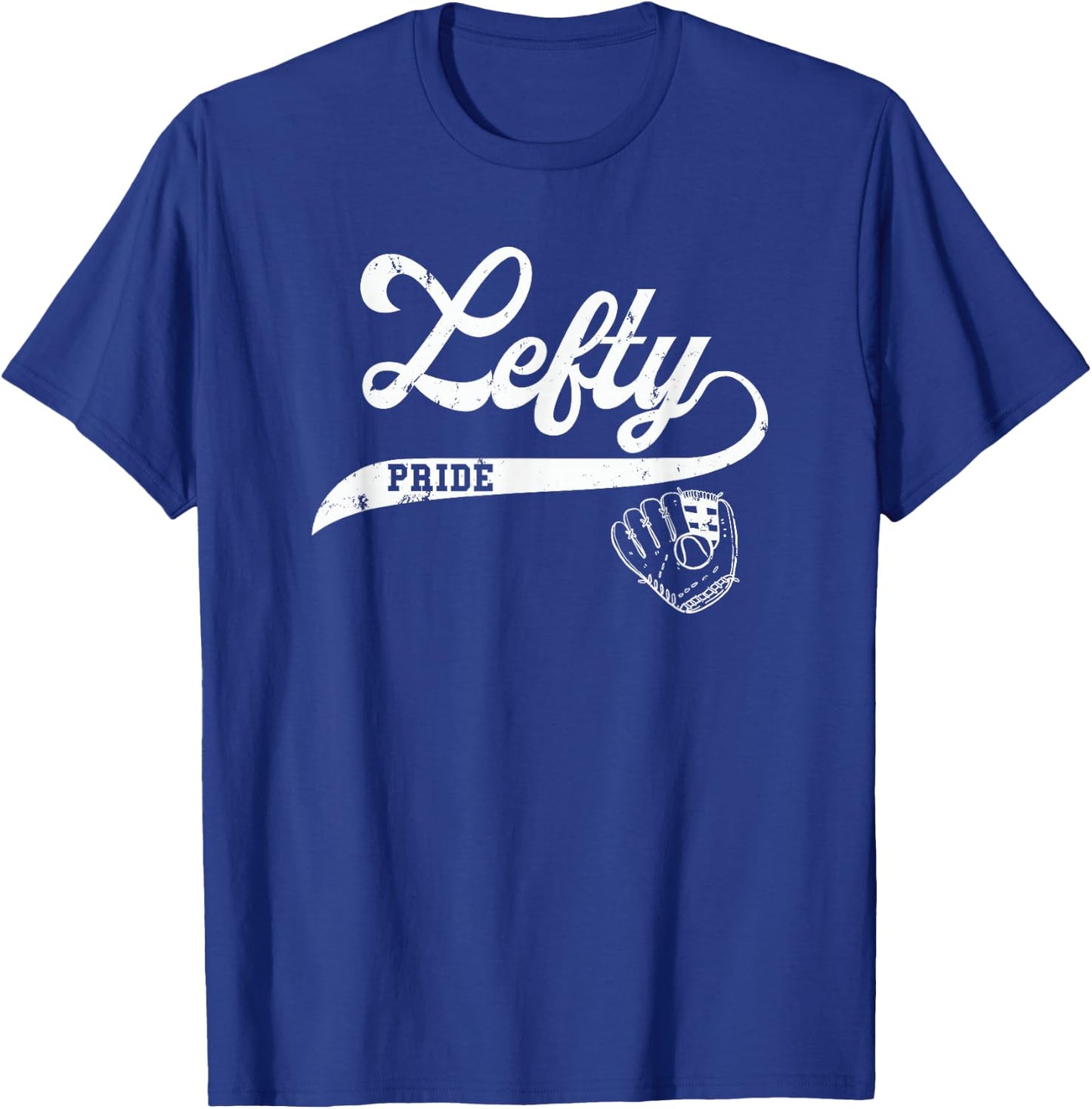 Lefty Left Handed Baseball Softball Proud Woman Men Retro T-Shirt - T-Shirt | Royal