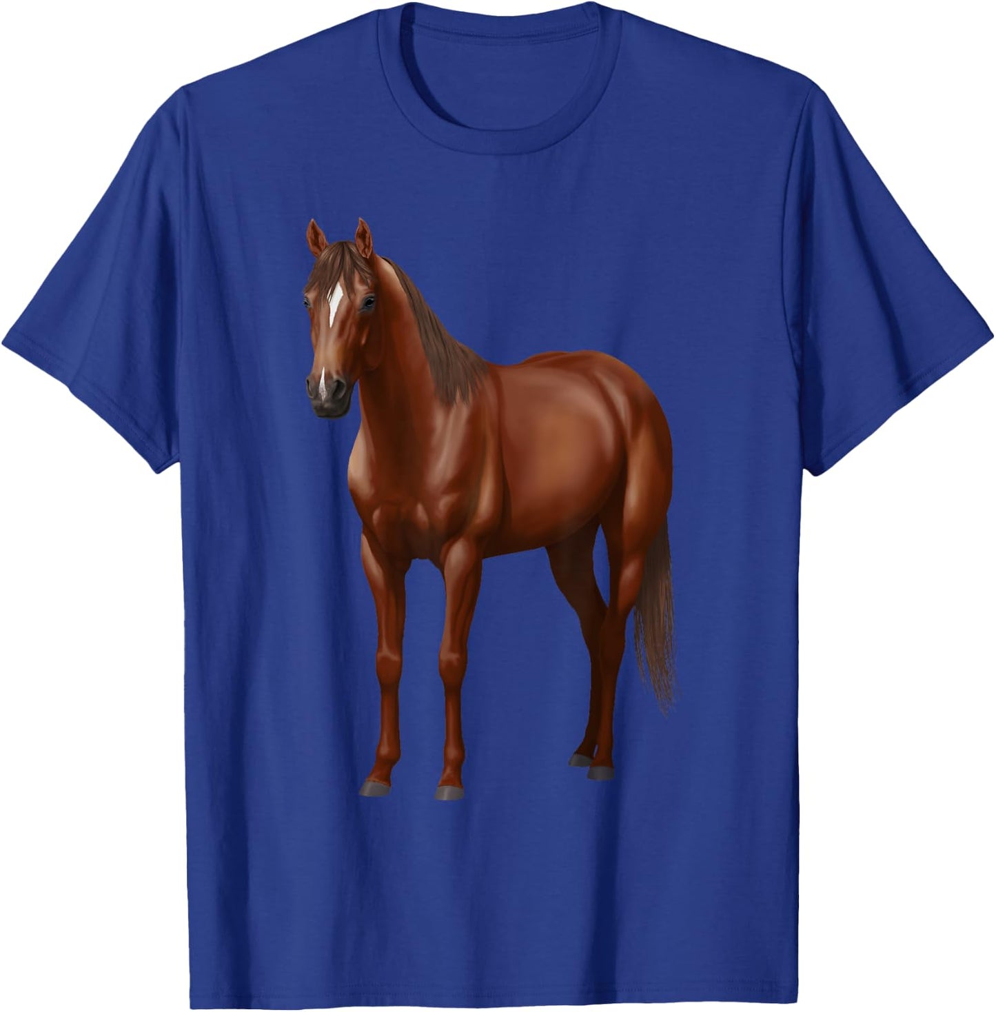 Beautiful Dark Sorrel Chestnut Quarter Horse Lovers Gift T-Shirt - T-Shirt | Royal
