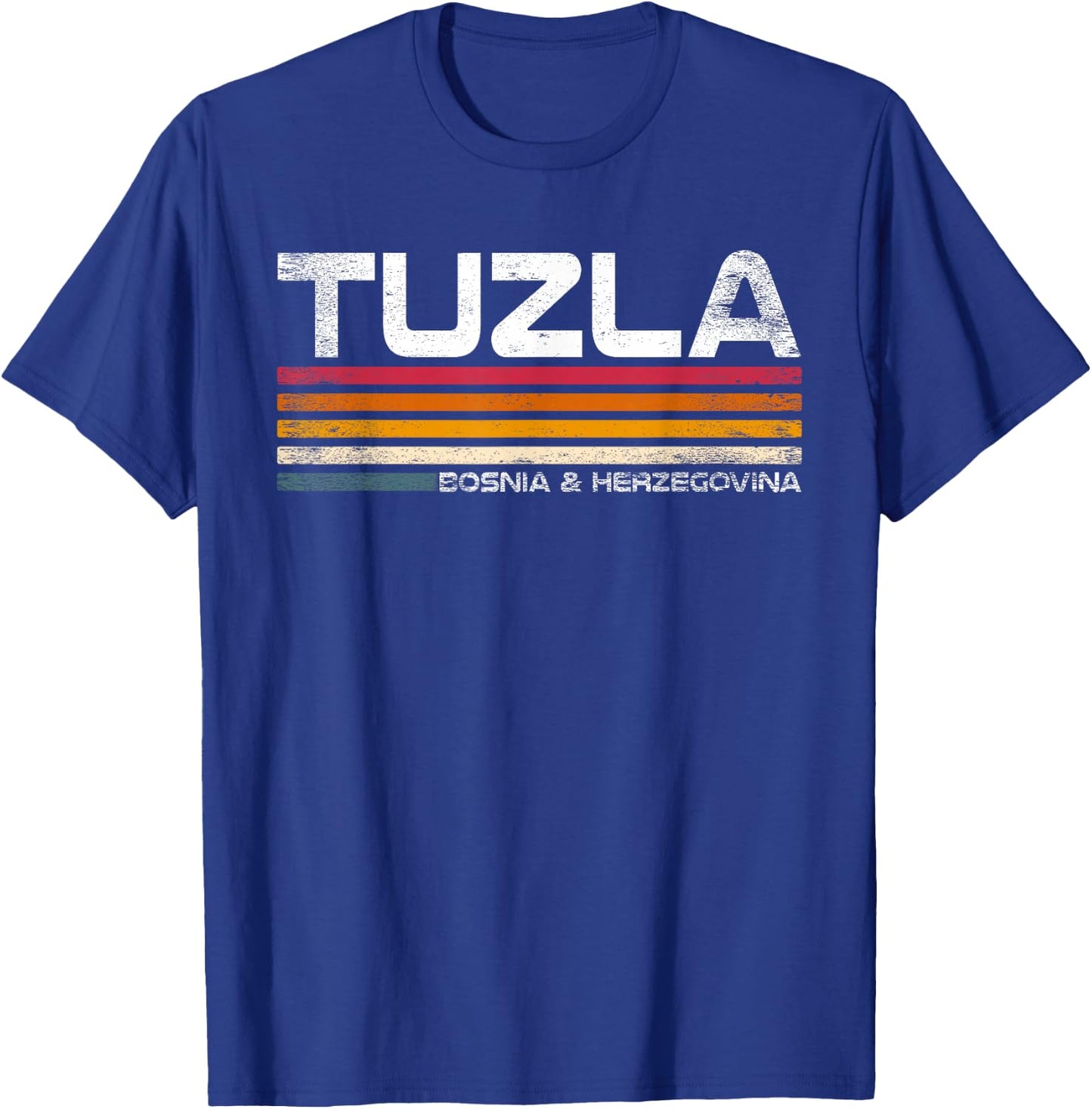 Tuzla Bosnia and Herzegovina Retro Design T-Shirt - T-Shirt | Royal