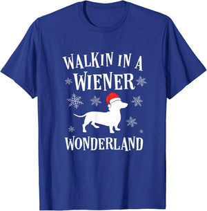 Buncho Gifts Dachshund Christmas Funny Doxie Wiener Wonderland Holiday T-Shirt - T-Shirt | Royal