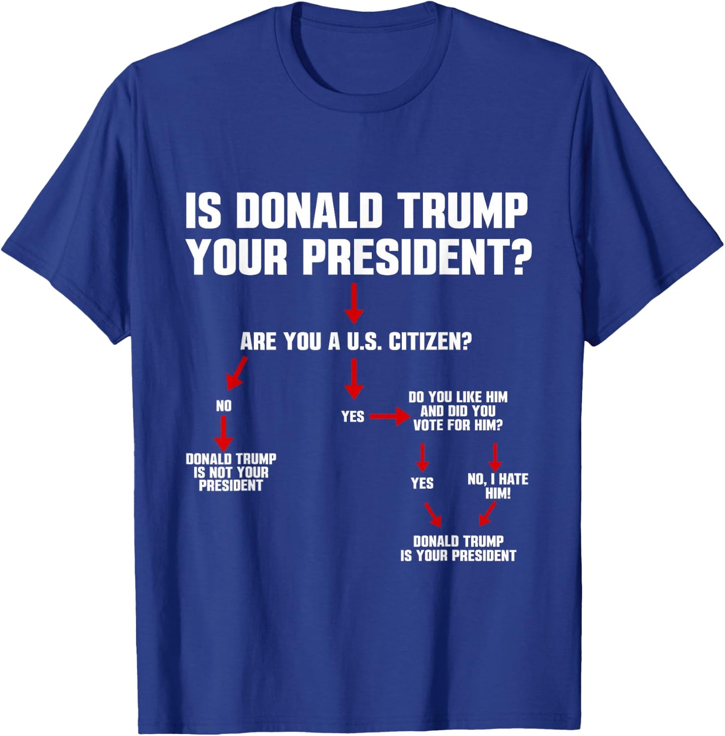 Trump Shirt Funny Men Women Is Donald Trump Your President T-Shirt - T-Shirt | Royal