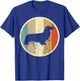 Retro Vintage Grunge Style Long haired Dachshund Dog T-Shirt - T-Shirt | Royal