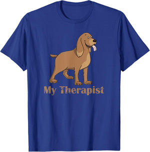 My Therapist Funny Cute Dog Gift Men T-Shirt - T-Shirt | Royal