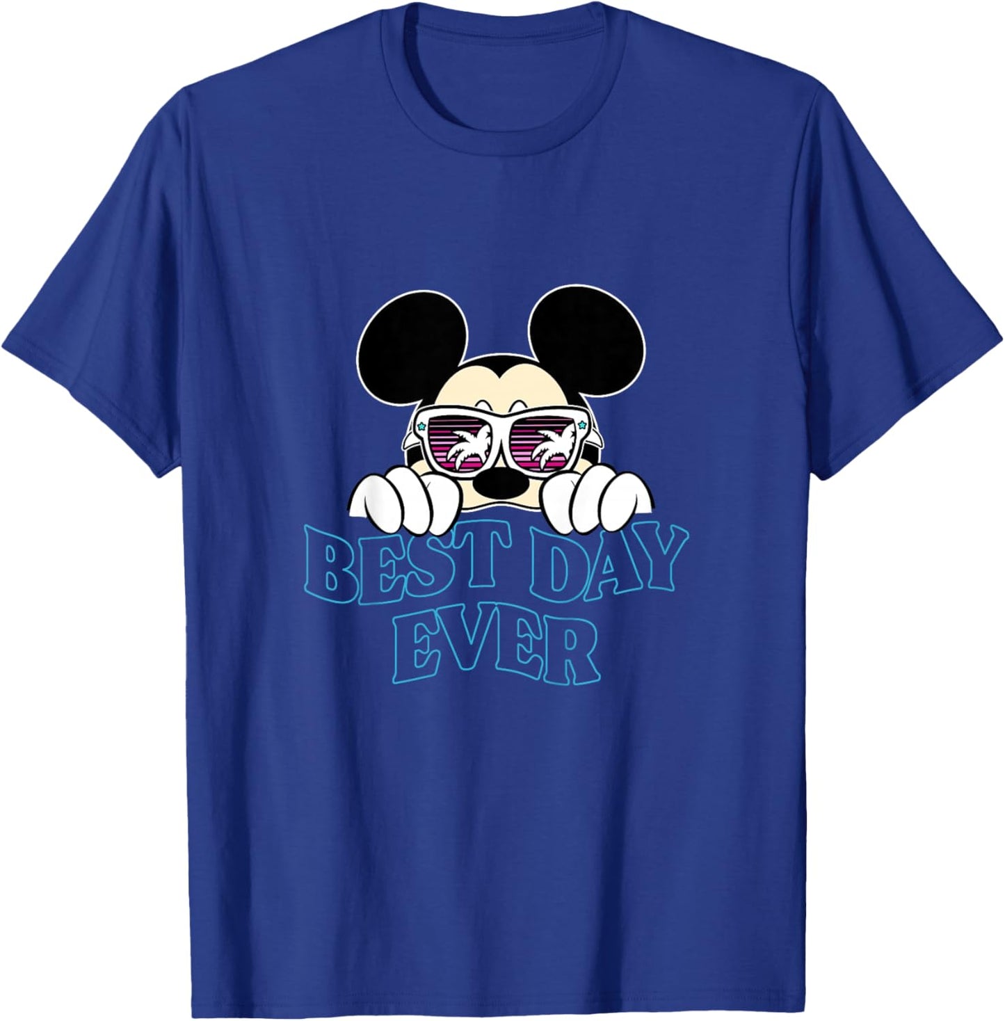 Kids Disney Mickey and Friends Best Day Ever Beach Shades Youth T-Shirt - T-Shirt | Royal