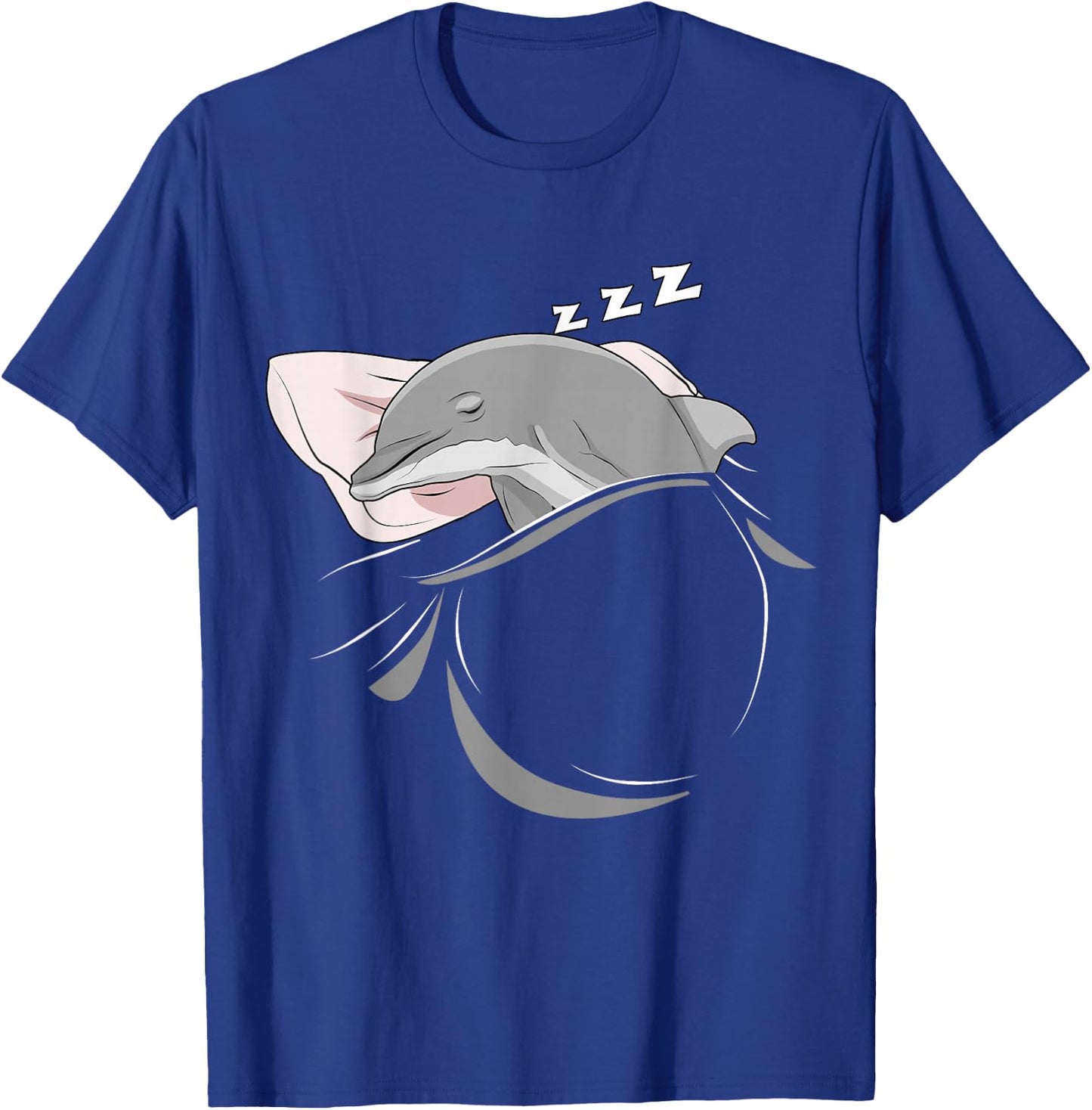 Funny Dolphin Merch , Men & Kids Dolphin Sleeping Animal Pajamas Nap PJs Outfit Gift Dolphin T-Shirt - T-Shirt | Royal