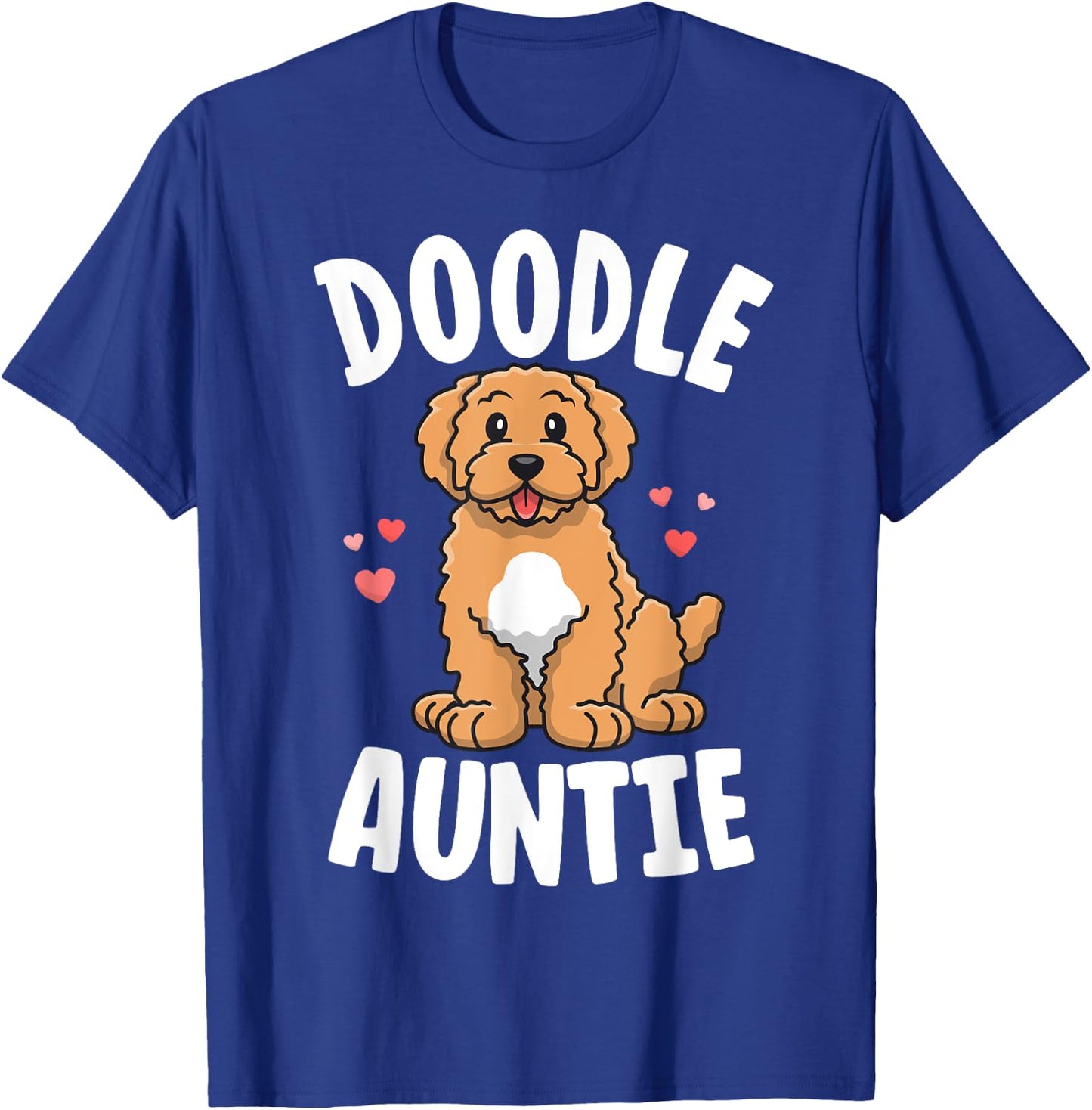 Doodle Auntie Goldendoodle Shirts Women Kawaii Dog Aunt T-Shirt - T-Shirt | Royal