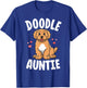 Doodle Auntie Goldendoodle Shirts Women Kawaii Dog Aunt T-Shirt - T-Shirt | Royal