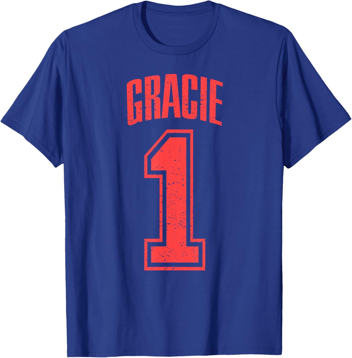 Gracie Supporter Number 1 Größter Fan T-Shirt - T-Shirt | Royal