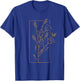 Floral Flower Lisianthus Eustoma Line Art Bee Wildflower T-Shirt - T-Shirt | Royal