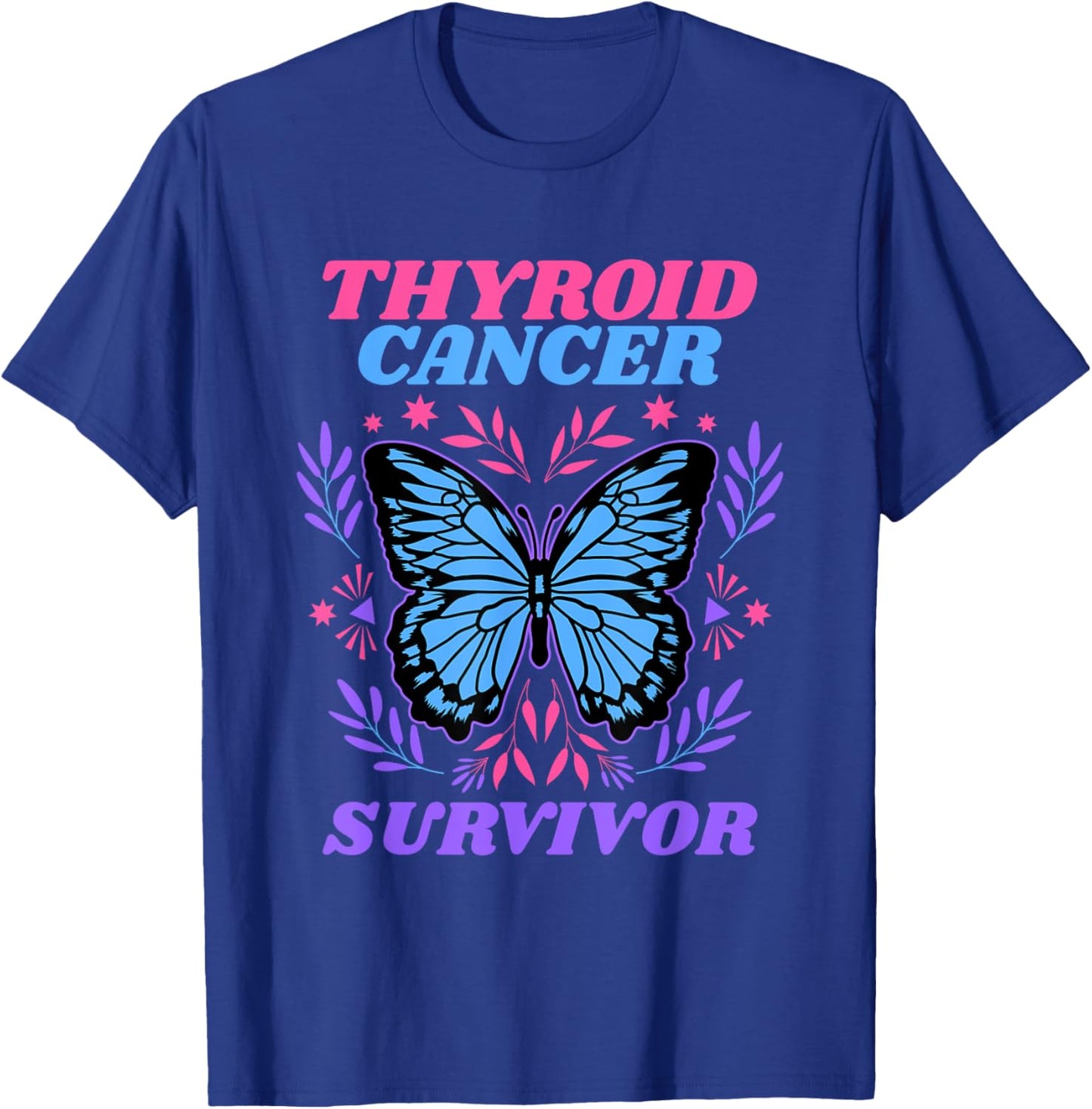 Thyroid Cancer Survivor, Thyroid Cancer Awareness T-Shirt - T-Shirt | Royal