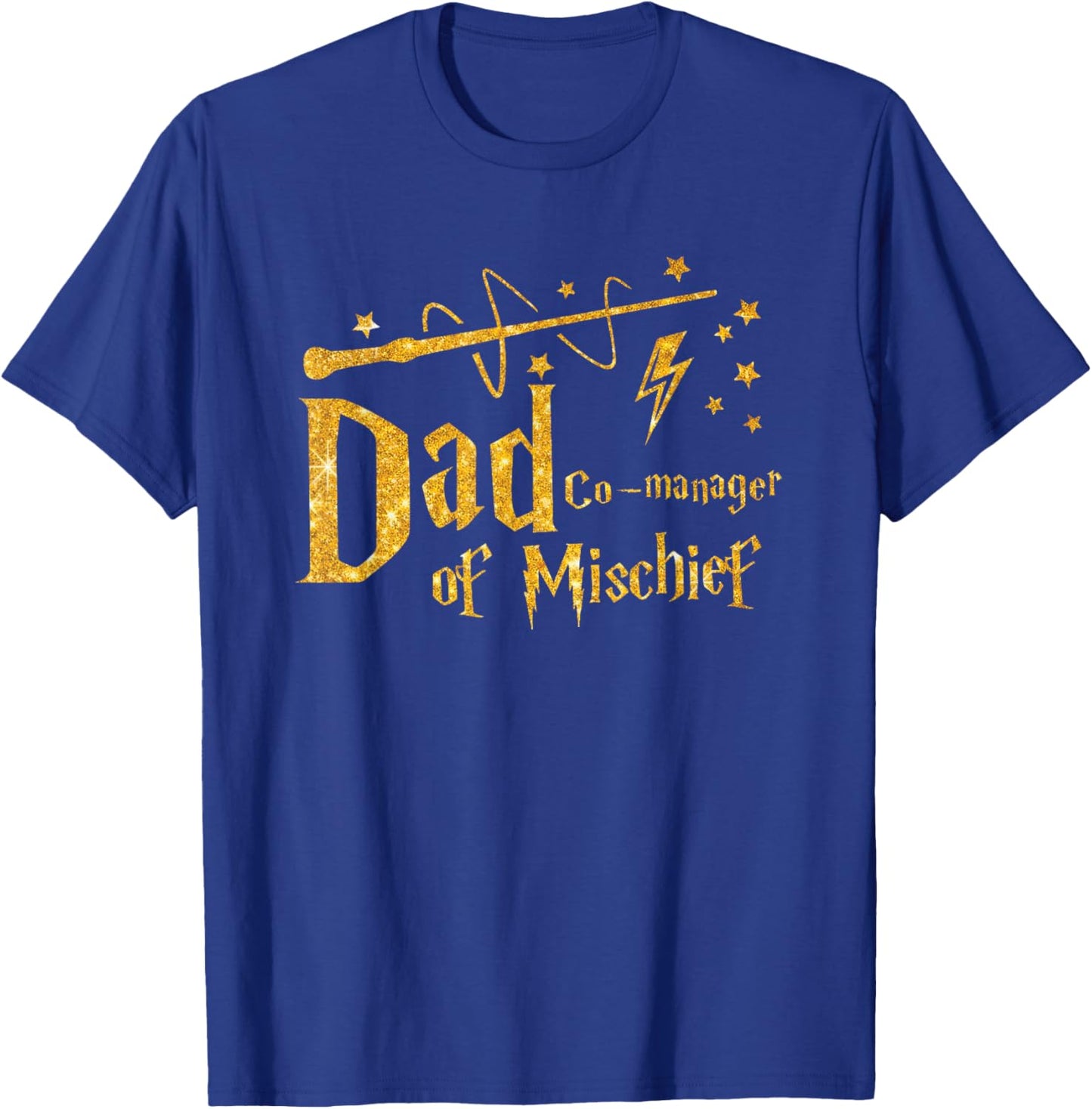 Magical Dad Manager of Mischief Birthday Family Matching T-Shirt - T-Shirt | Royal
