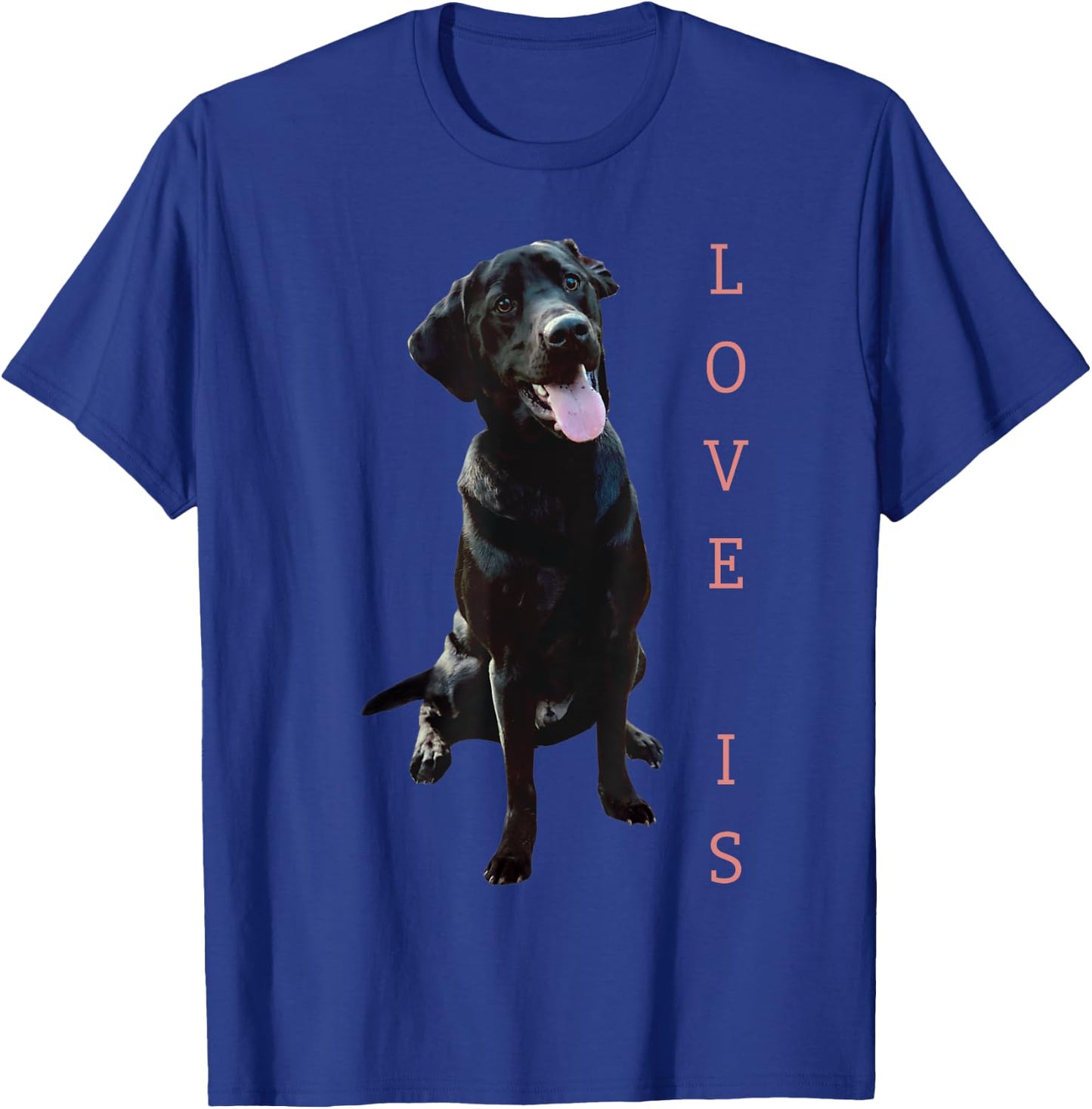 Labrador Retriever Shirt Women Men Kids Black Lab Mom Dad T-Shirt - T-Shirt | Royal