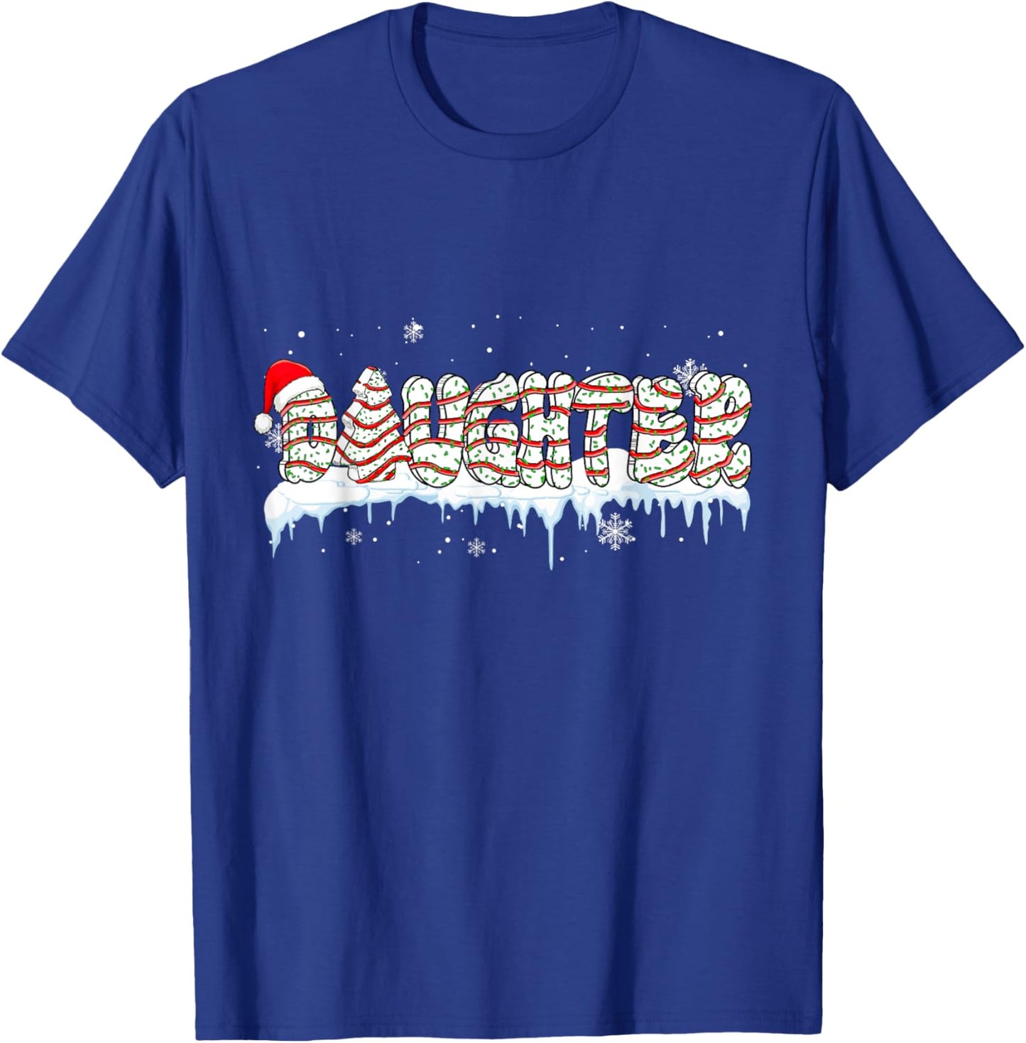 Daughter Christmas Tree Cake Baker Santa Family Group T-Shirt - T-Shirt | Royal