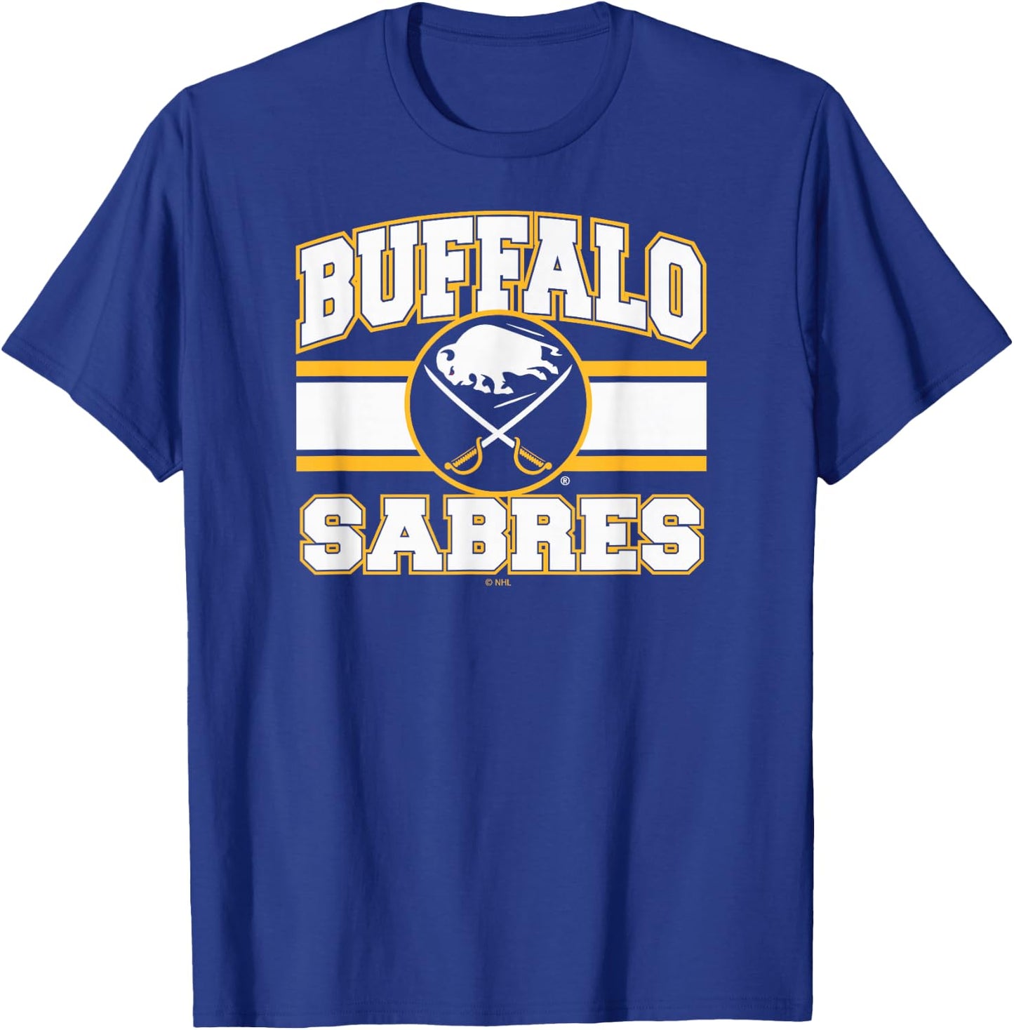 Buffalo Sabres Stripe Royal Blue Officially Licensed T-Shirt - T-Shirt | Royal