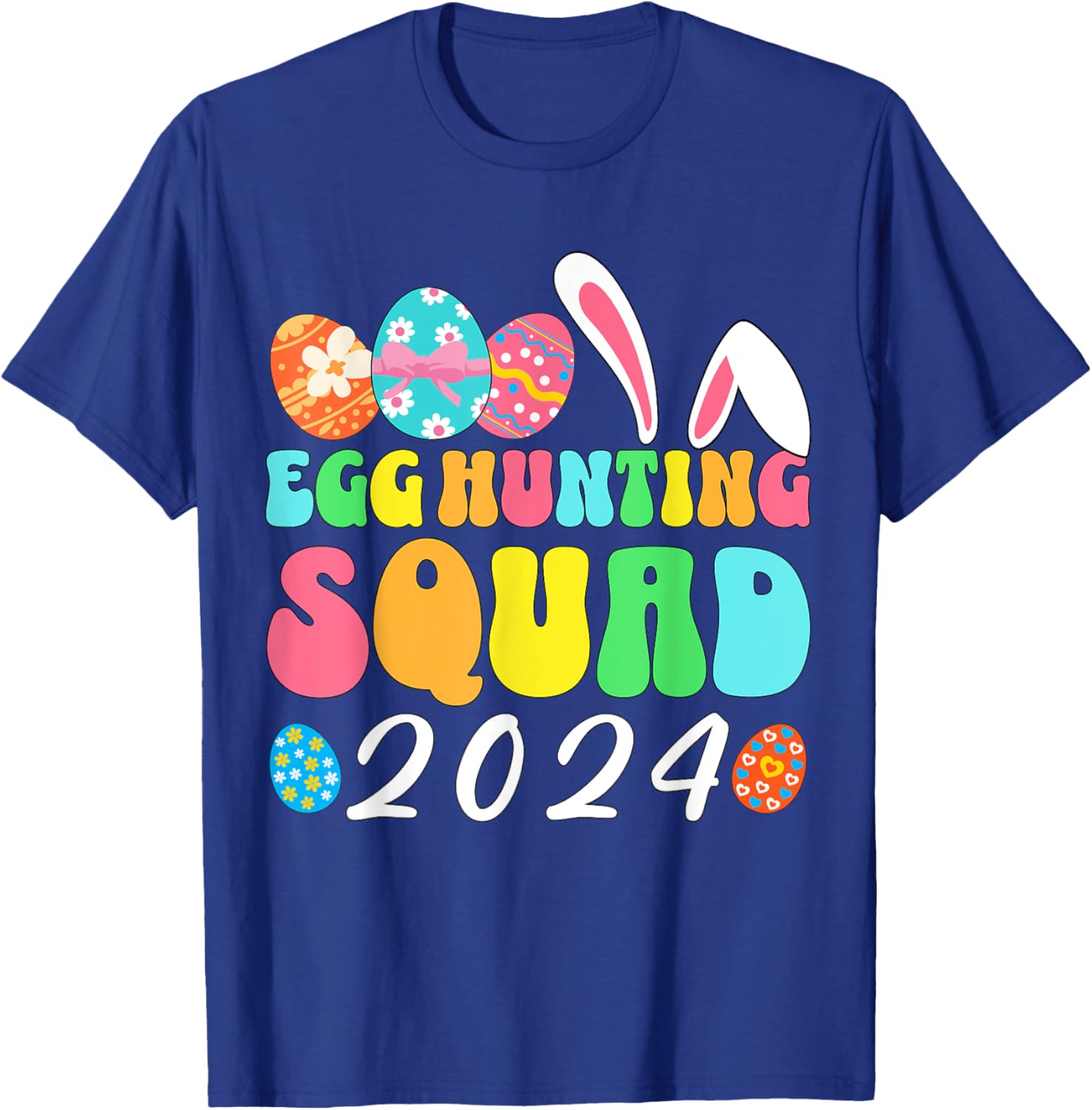 Egg Hunting Squad 2024 Easter Egg Hunt Crew Matching Group T-Shirt - T-Shirt | Royal