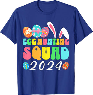 Egg Hunting Squad 2024 Easter Egg Hunt Crew Matching Group T-Shirt - T-Shirt | Royal