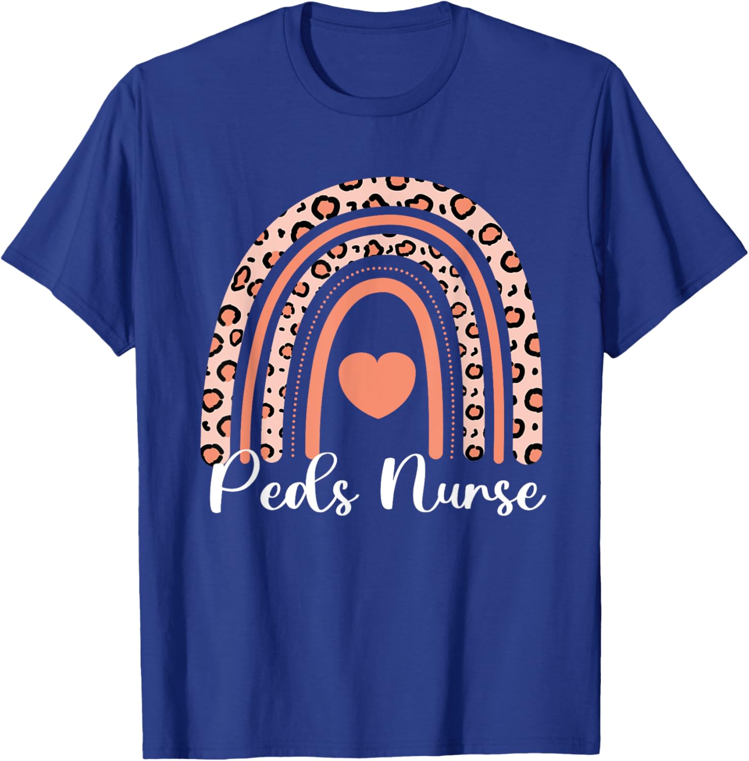 Pediatric Nurse PEDS Nursing Appreciation Pediatric Rainbow T-Shirt - T-Shirt | Royal
