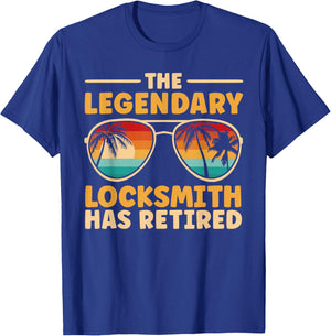 Retired Locksmith Retirement T-Shirt - T-Shirt | Royal