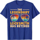 Retired Locksmith Retirement T-Shirt - T-Shirt | Royal