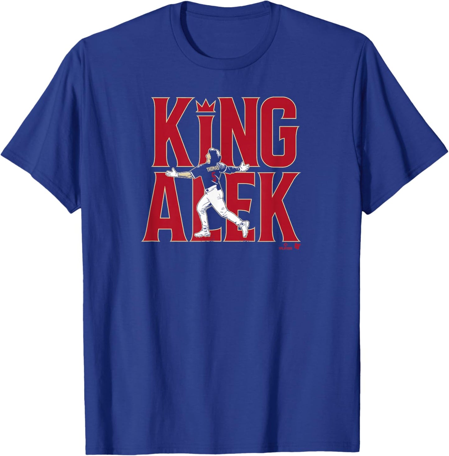 Alek Thomas - King Alek - Arizona Baseball T-Shirt - T-Shirt | Royal