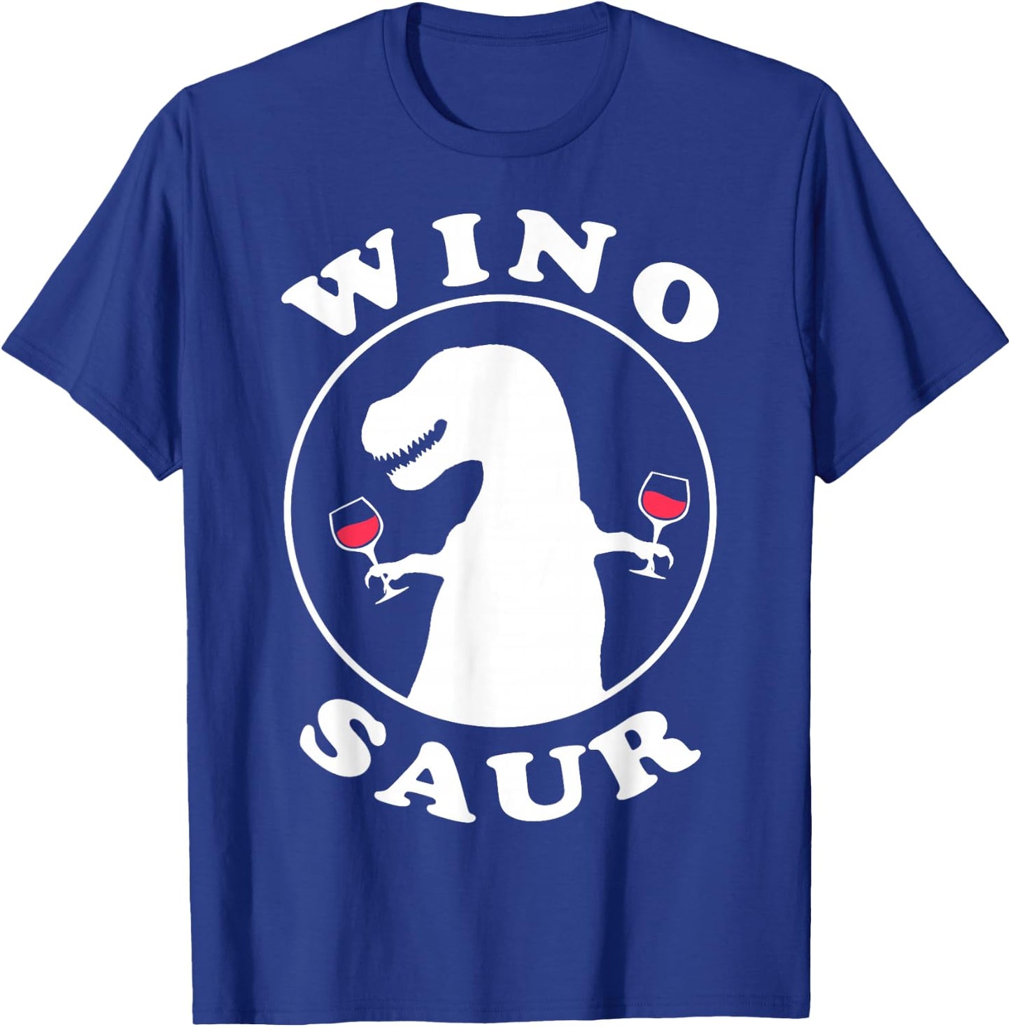 Funny Wine Lover Wino-Saur T-Shirt - T-Shirt | Royal
