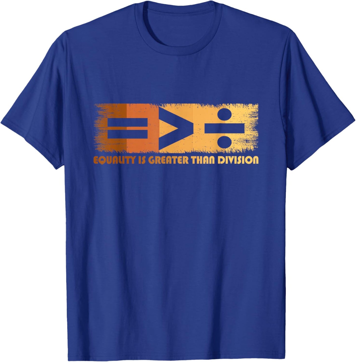 Equality Is Greater Than Division Black History Month Math T-Shirt - T-Shirt | Royal