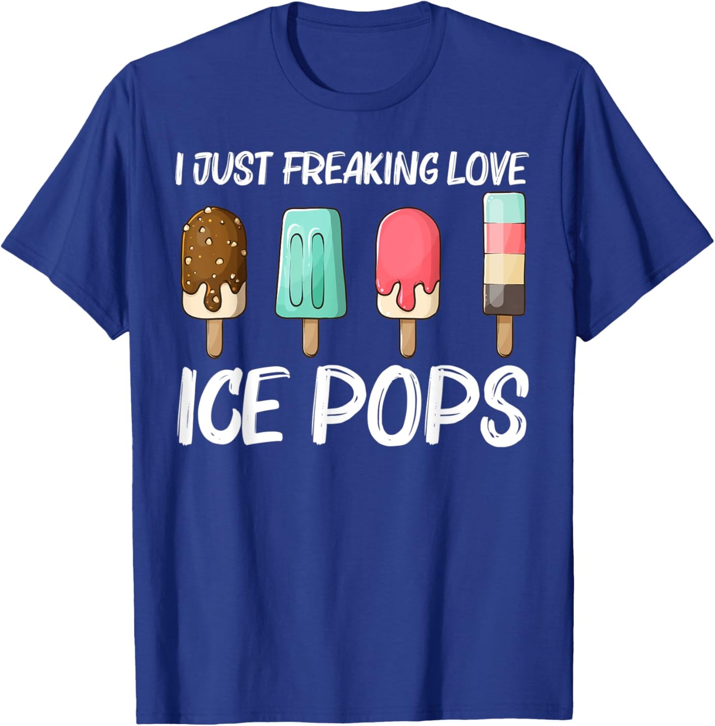 Cute Ice Pop Gift Women Ice Cream Frozen Food Lovers T-Shirt - T-Shirt | Royal