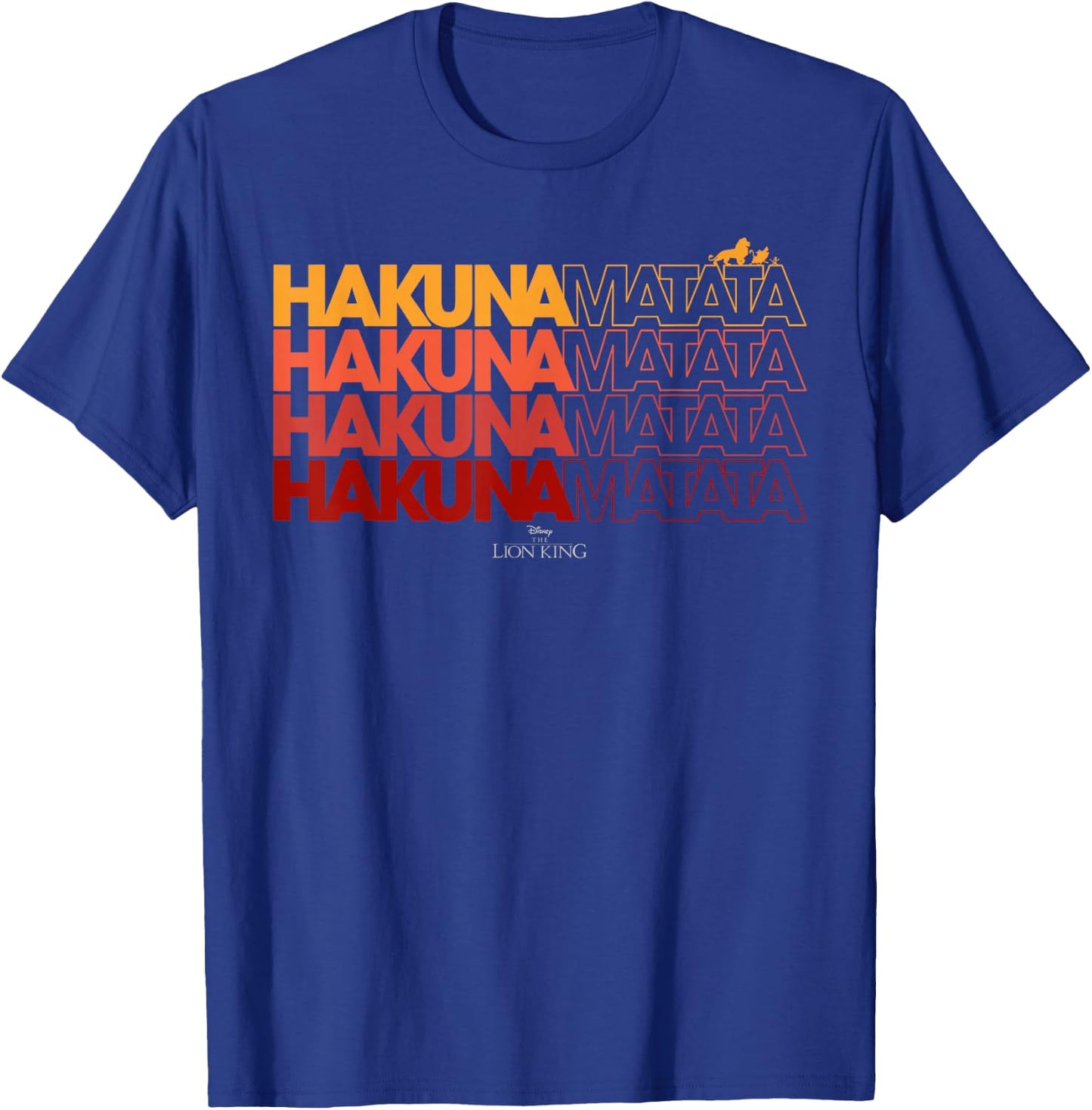 Disney The Lion King Hakuna Matata Word Stack T-Shirt - T-Shirt | Royal