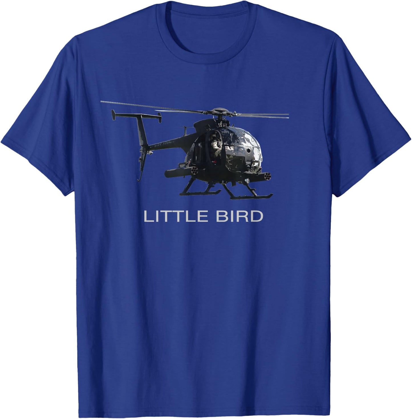 MH-6 Little Bird Attack Helicopter T-Shirt - T-Shirt | Royal