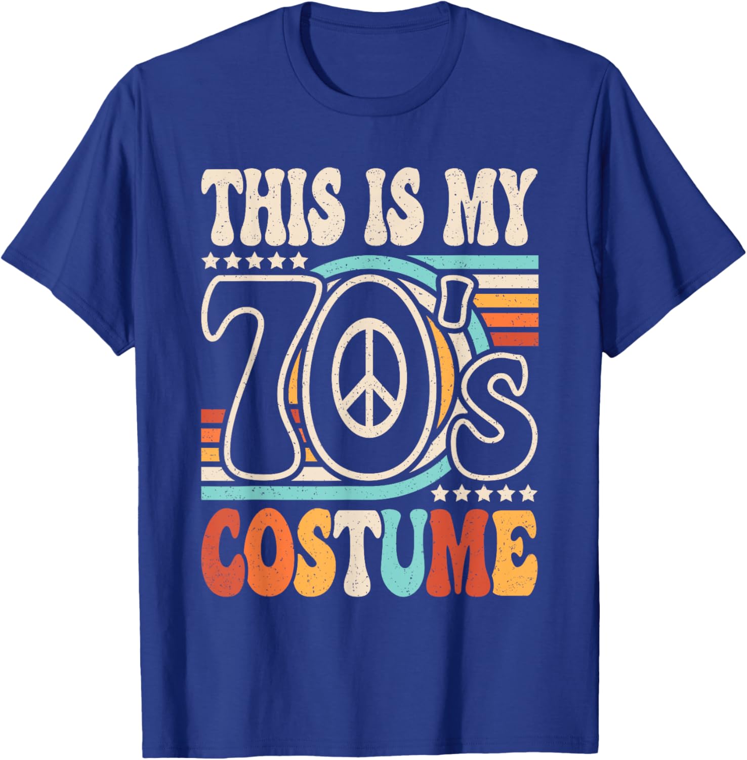 This Is My 70's Costume 70s Party Outfit Groovy Hippie Disco T-Shirt - T-Shirt | Royal