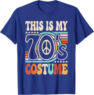 This Is My 70's Costume 70s Party Outfit Groovy Hippie Disco T-Shirt - T-Shirt | Royal