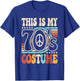 This Is My 70's Costume 70s Party Outfit Groovy Hippie Disco T-Shirt - T-Shirt | Royal