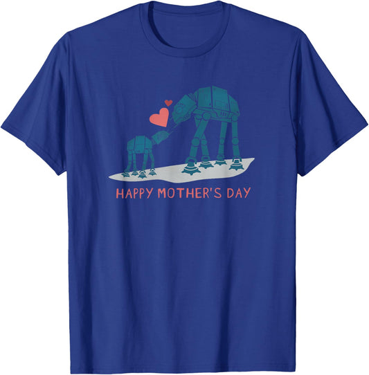 Star Wars AT-AT Walkers Happy Mother's Day , Black, S T-Shirt - T-Shirt | Royal