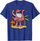 Summer Santa Flamingo Floater Funny Christmas In July Gift T-Shirt - T-Shirt | Royal
