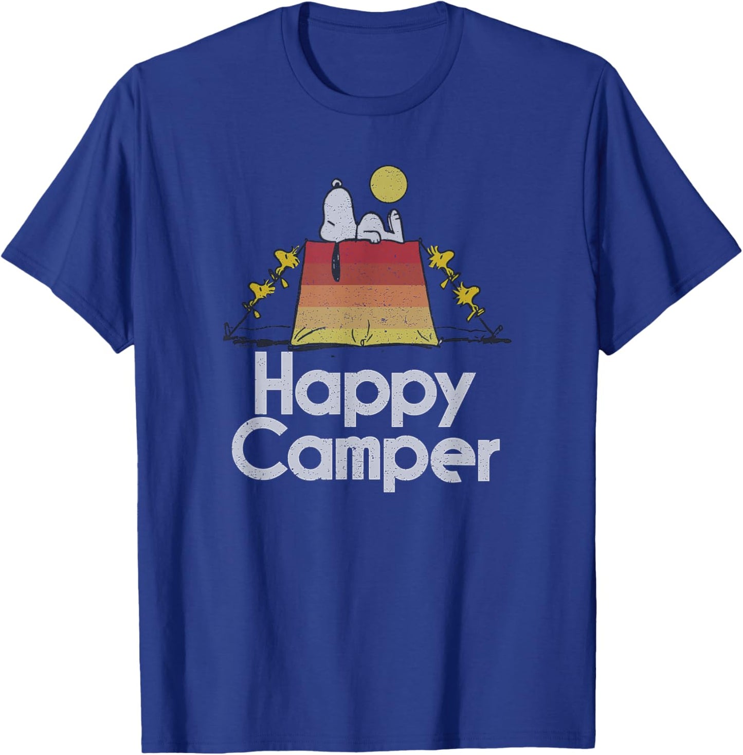 Snoopy & Woodstock - Happy Camper T-Shirt - T-Shirt | Royal
