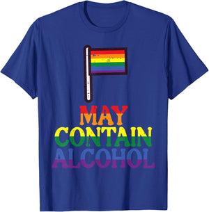Gay Pride Month Contain Funny LGBTQ Ally Rainbow Men Women T-Shirt - T-Shirt | Royal