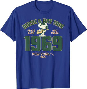 Peanuts: Snoopy Music & Art Fair T-Shirt - T-Shirt | Royal