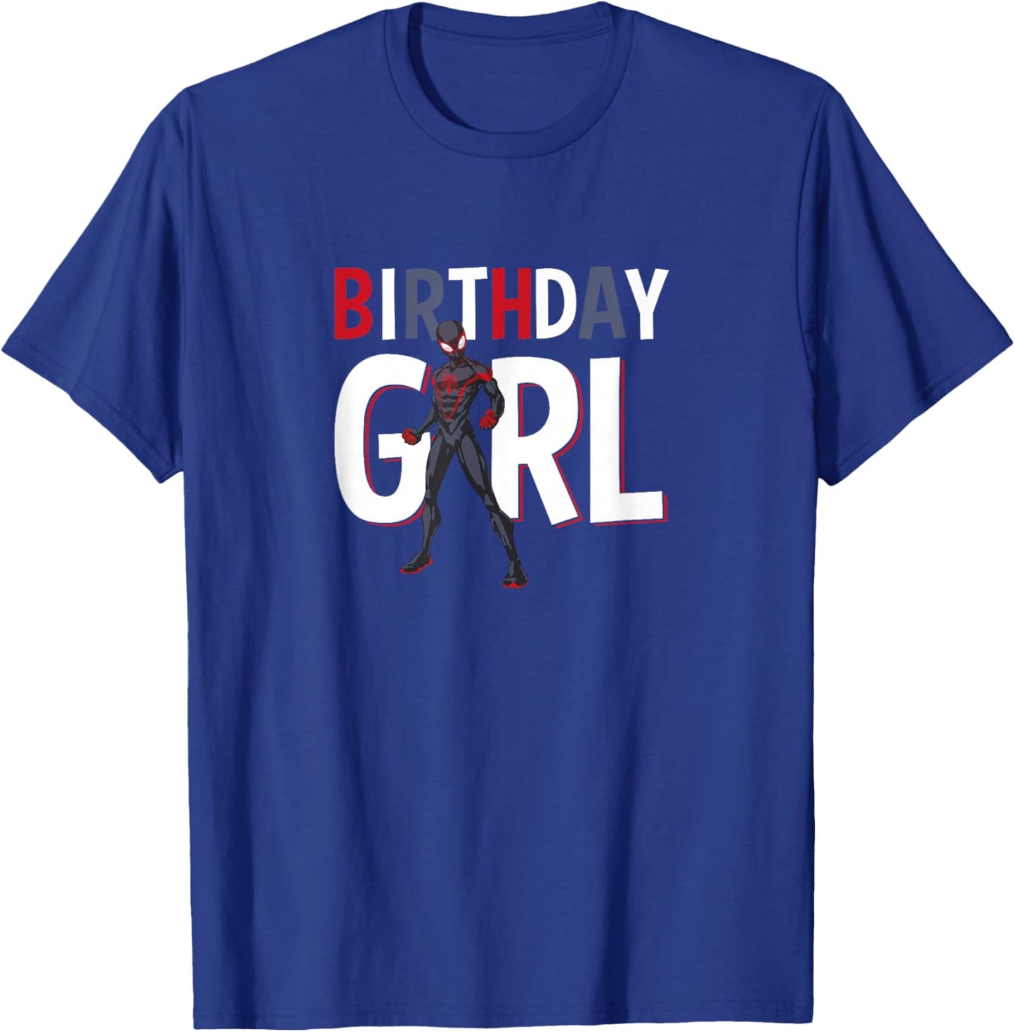Marvel Spider-Man Miles Morales Birthday Girl Logo T-Shirt - T-Shirt | Royal