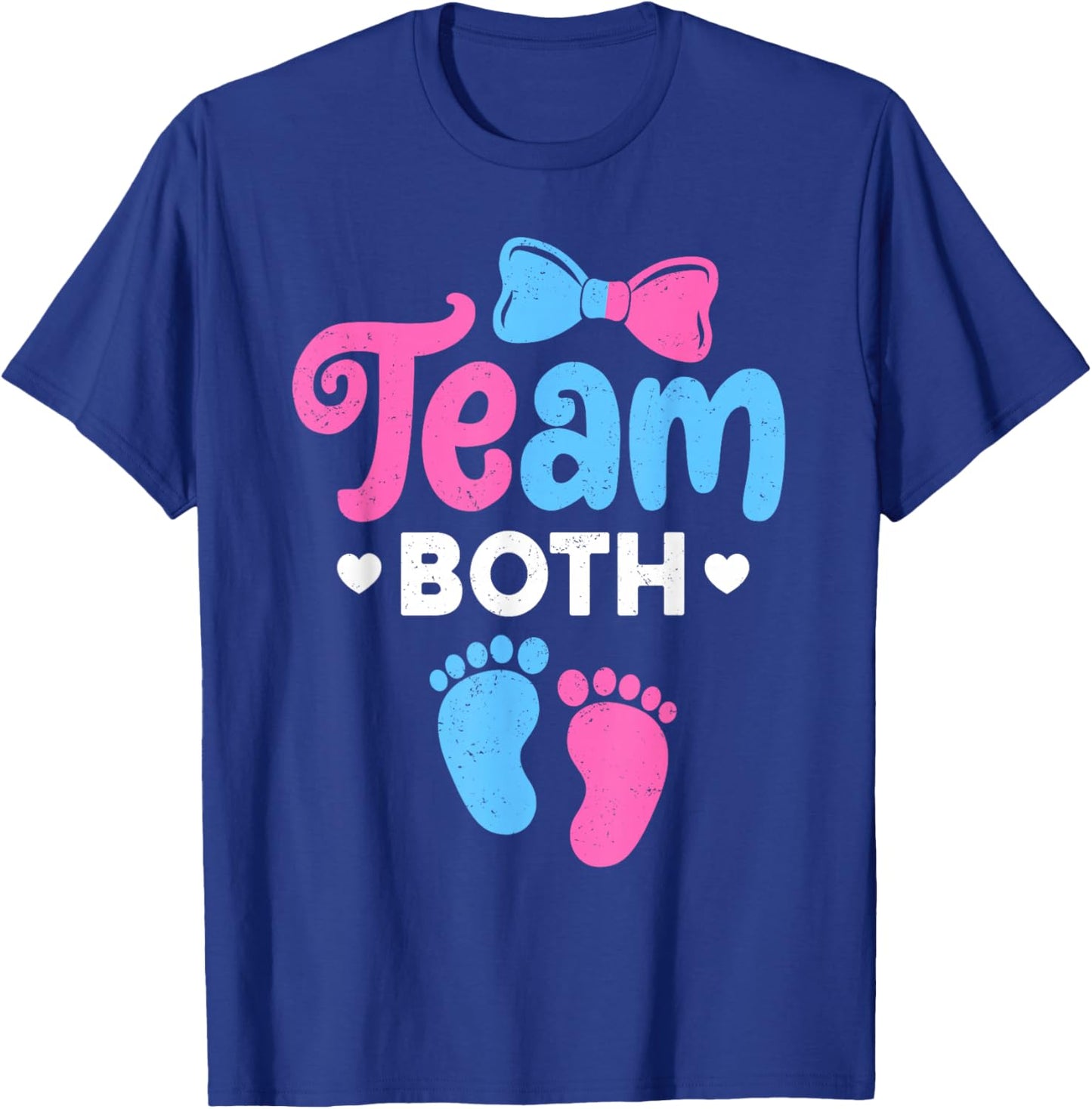 Team Both Pink Or Blue Gender Reveal T-Shirt - T-Shirt | Royal