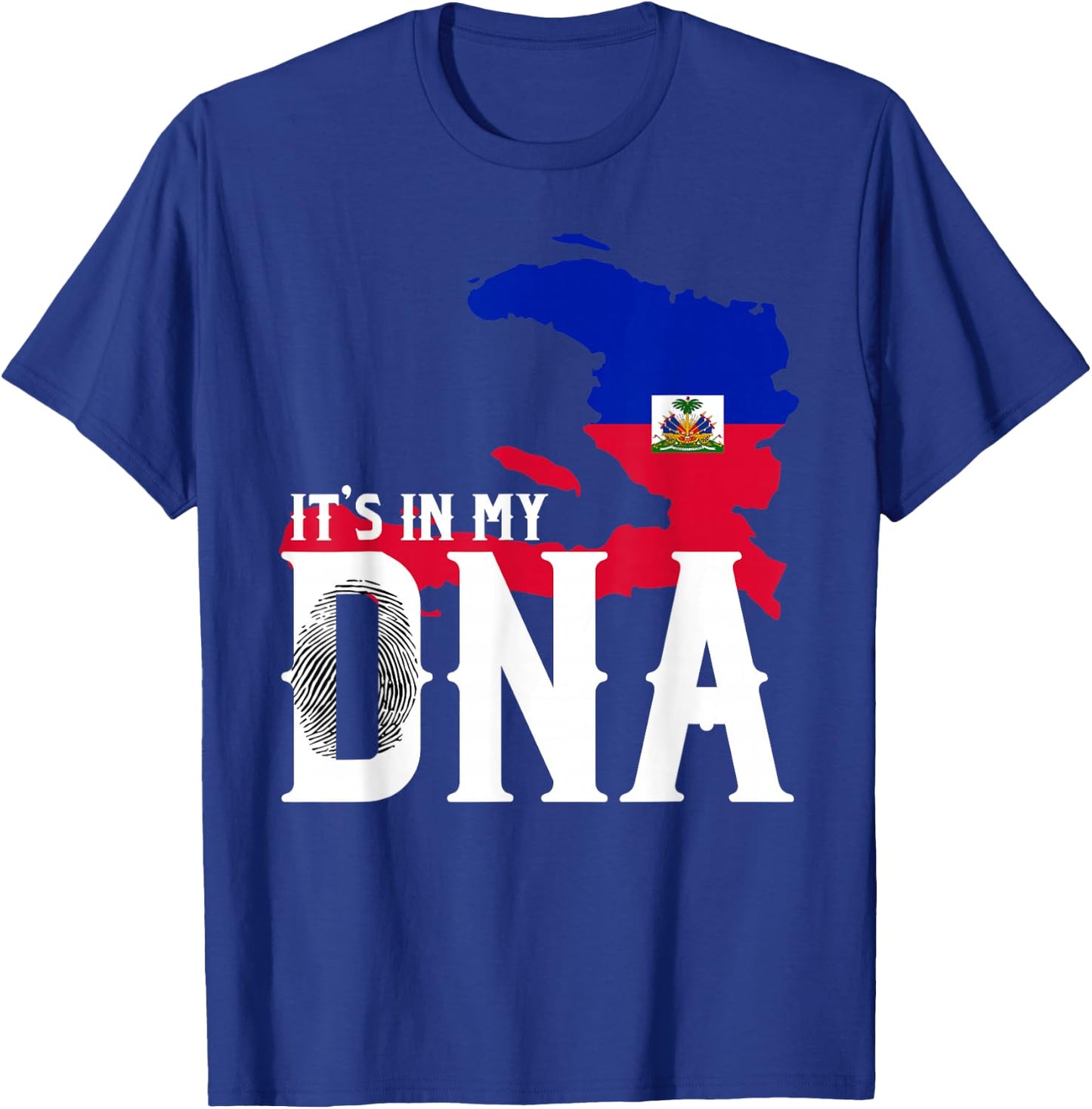 It's In My DNA Fingerprint | Prideful Haitian Gift T-Shirt - T-Shirt | Royal
