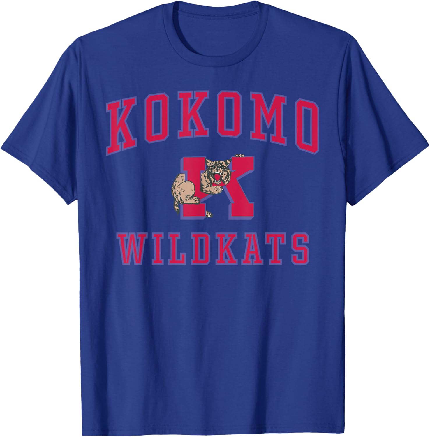 Kokomo High School Wildkats C1 T-Shirt - T-Shirt | Royal