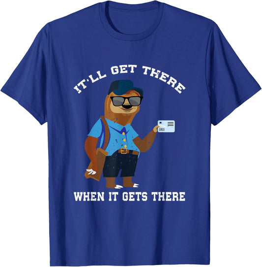Mailman Sloth Lover Gift T-Shirt - T-Shirt | Royal
