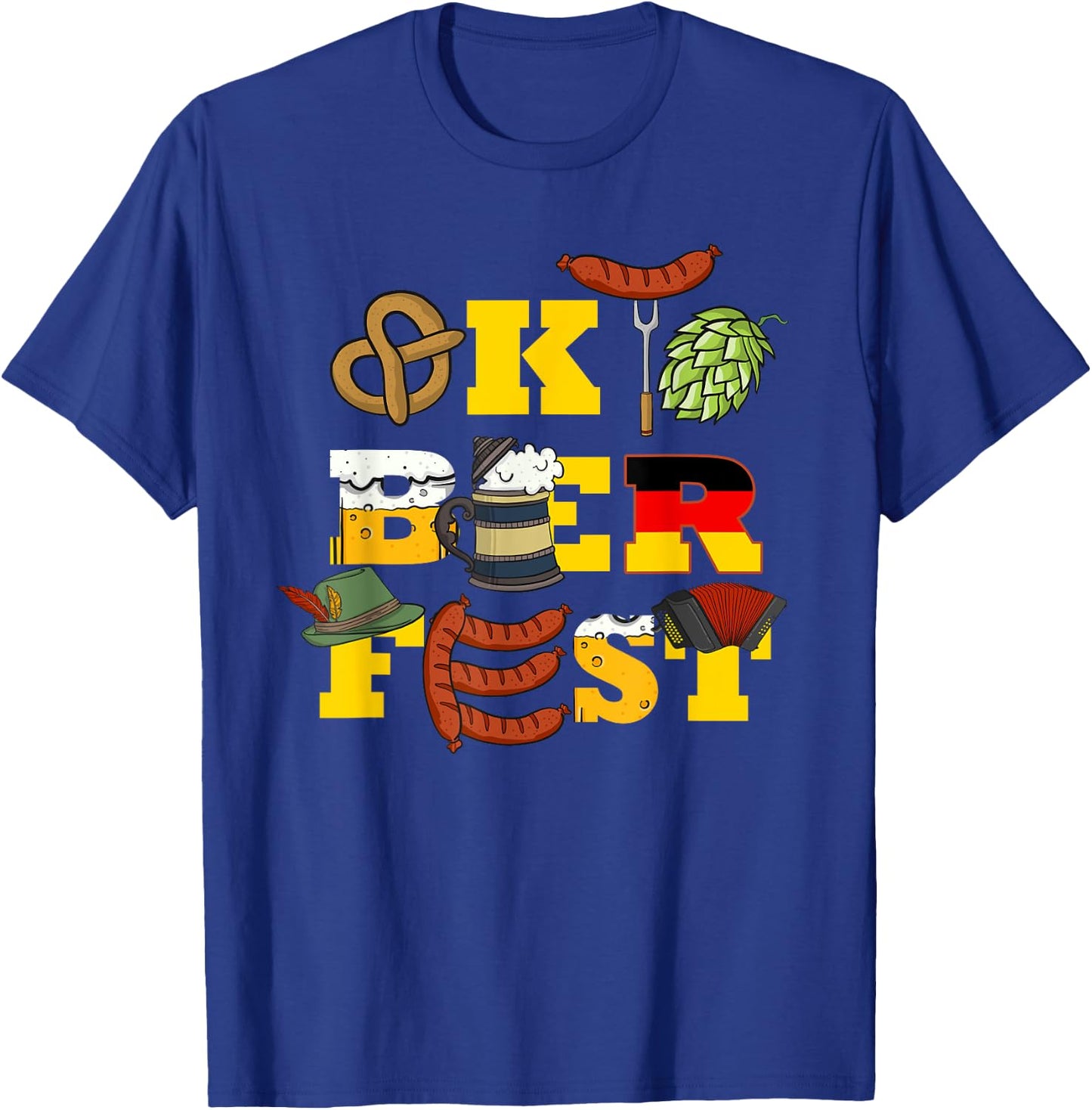 German Oktoberfest Funny Oktoberfest Costume Men Oktoberfest T-Shirt - T-Shirt | Royal