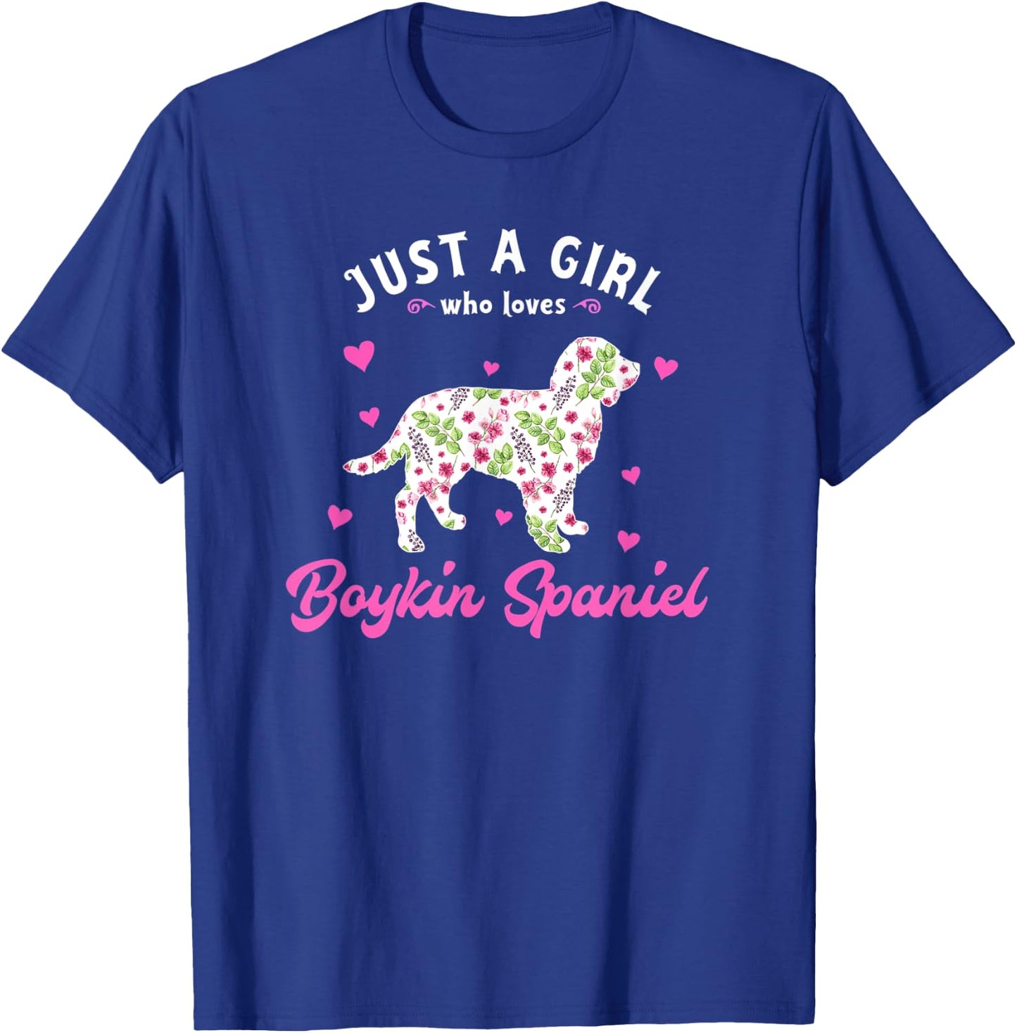 Just a Girl who Loves Boykin Spaniel T-Shirt - T-Shirt | Royal