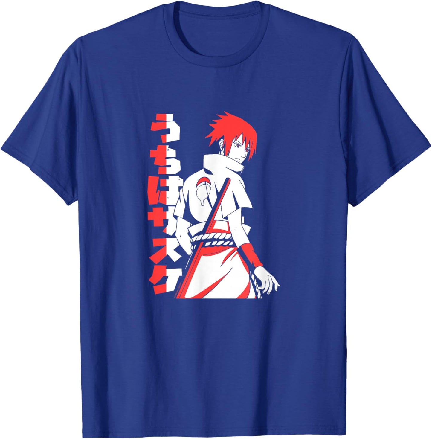 Naruto Shippuden Sasuke Uchiha Two Tone Anime T-Shirt - T-Shirt | Royal