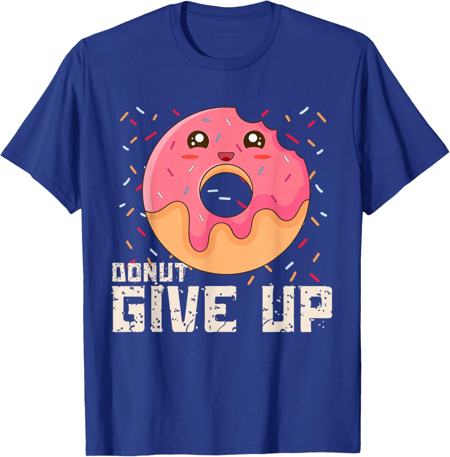 Funny Donut Give Up Motivational Gym Funny Donut Kids T-Shirt - T-Shirt | Royal