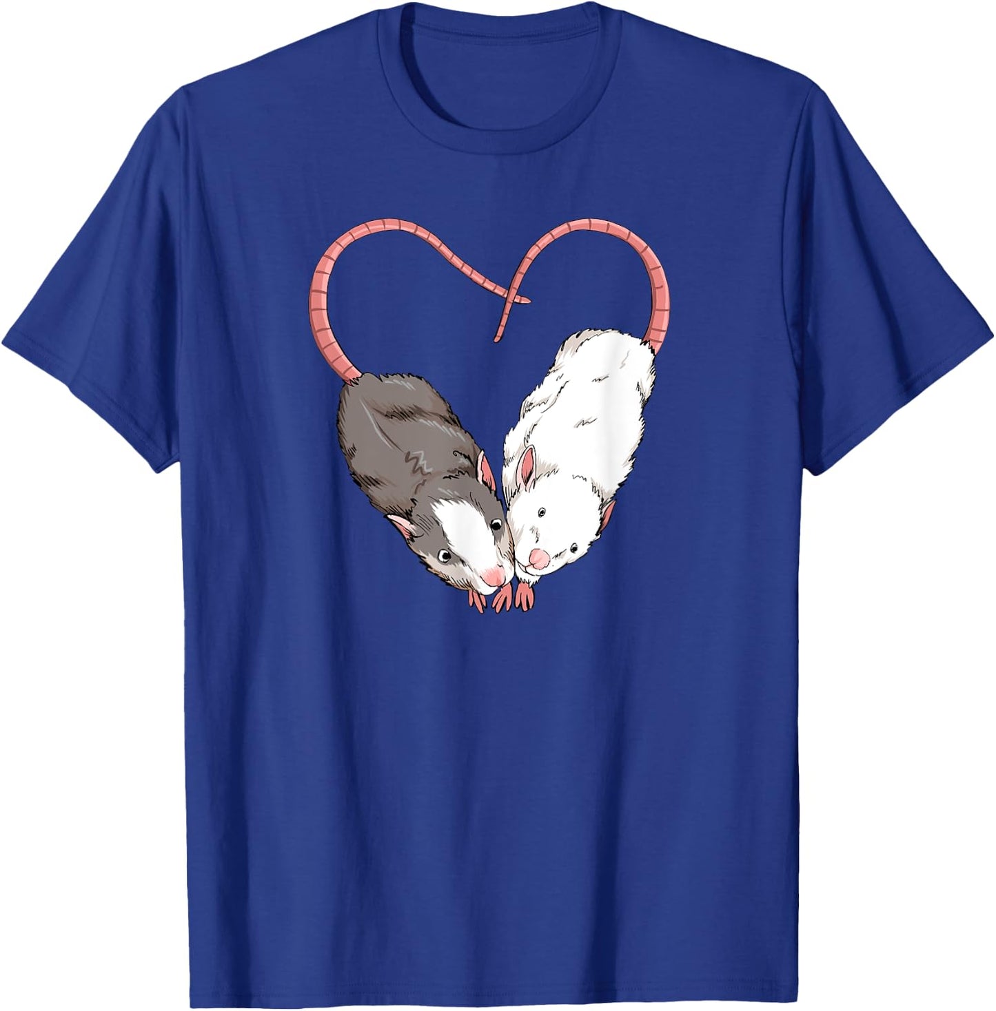 Funny Cute Small Rodent Pet Happy Heart Love Rat Lovers T-Shirt - T-Shirt | Royal