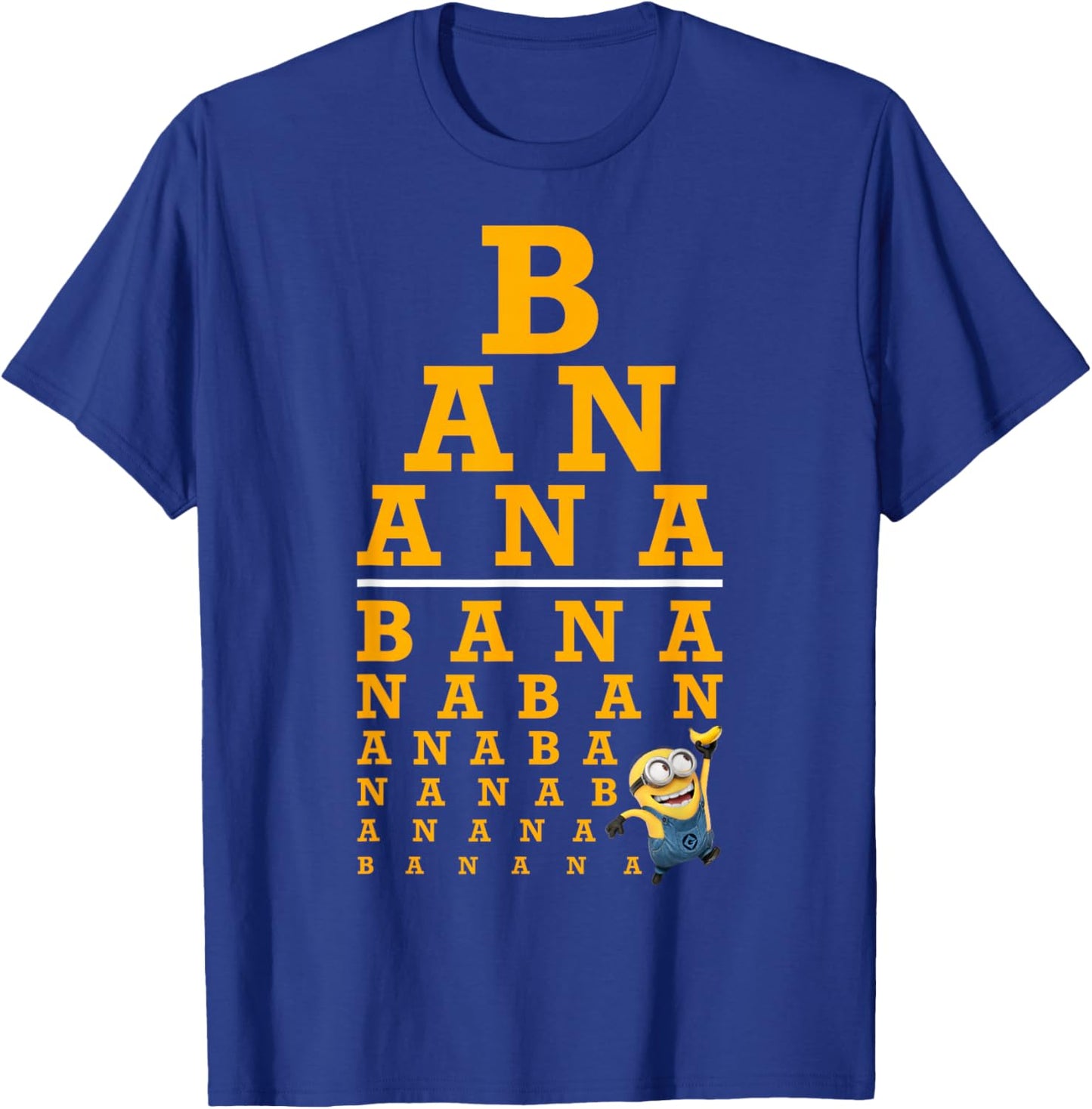 Despicable Me Minions Banana Text Stack T-Shirt - T-Shirt | Royal