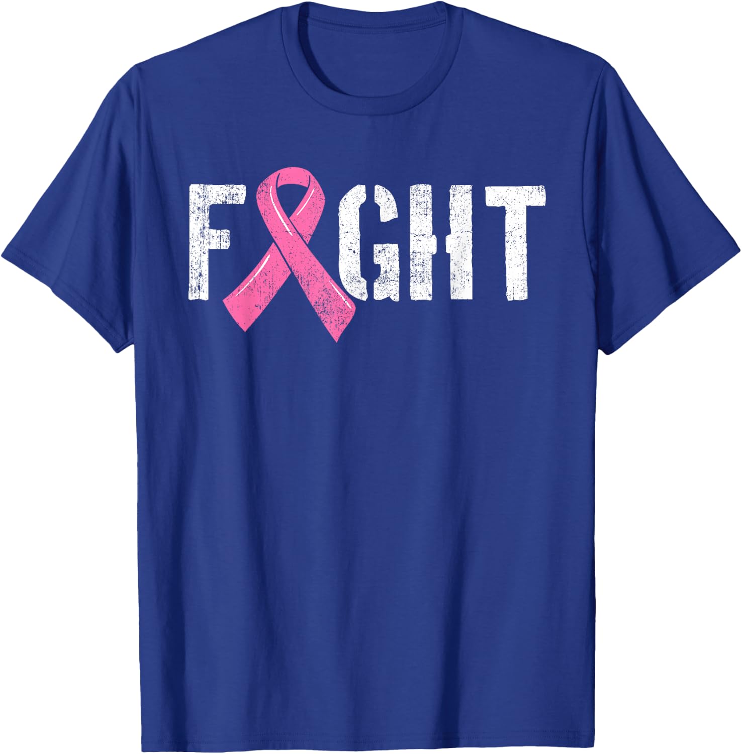 Fight Breast Cancer Shirt Disease Pink Ribbon Gift T-Shirt - T-Shirt | Royal