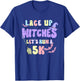 Lace Up Witches Let's Run A 5K Retro Goth Halloween Witch T-Shirt - T-Shirt | Royal